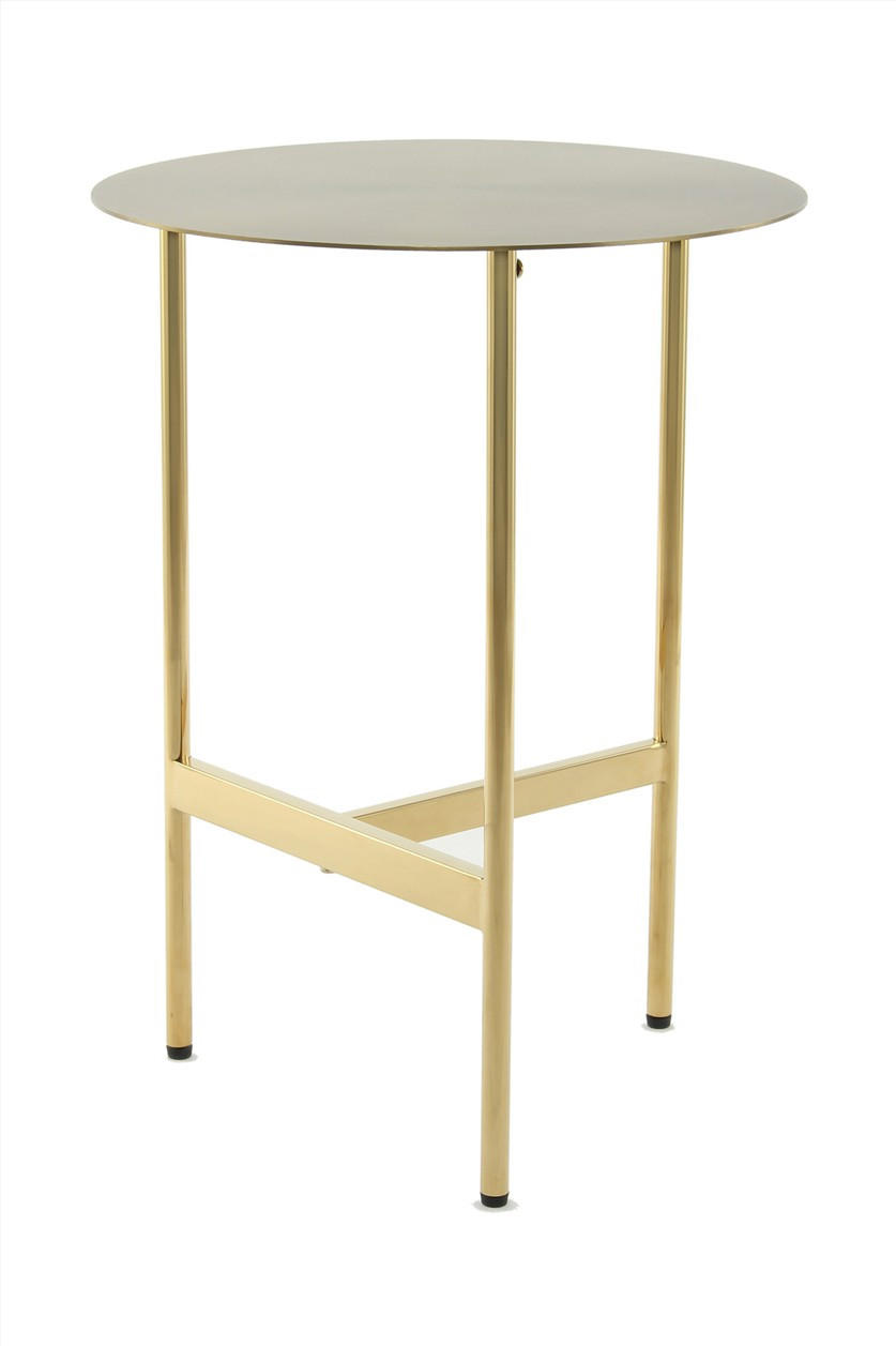 BEISTELLTISCH in Metall  - Goldfarben, Design, Metall (40/54/40cm) - Kayoom