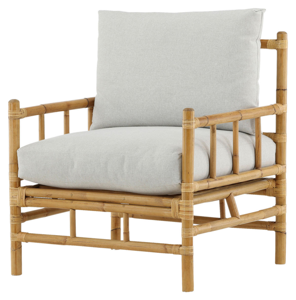 LOUNGESESSEL in Holz Hellbraun  - Hellbraun, KONVENTIONELL, Holz/Textil (78/88/77cm) - Gardenson