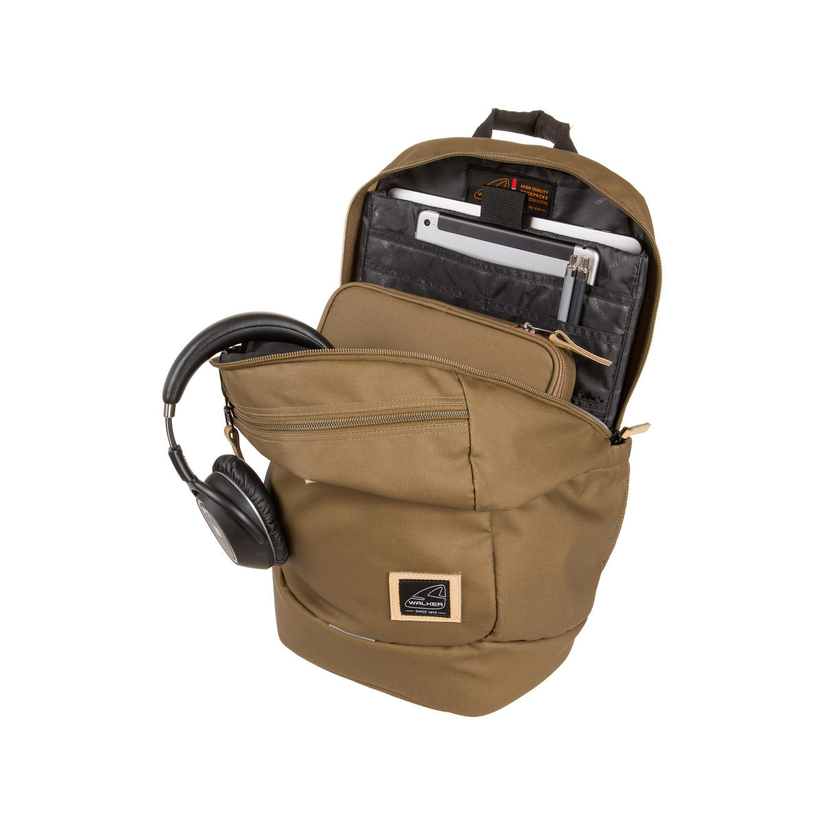 RUCKSACK WALKER  - Olivgrün, KONVENTIONELL, Textil (34cm) - Schneiders