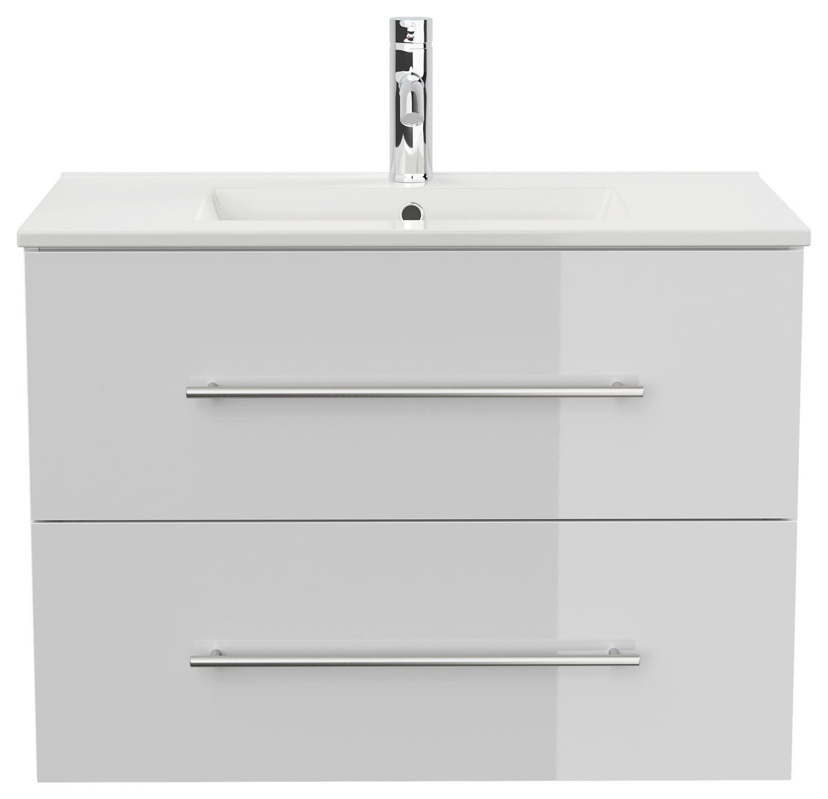 WASCHTISCHKOMBI 81 cm  - Weiß Hochglanz/Weiß, Basics, Keramik/Holzwerkstoff (81cm) - MID.YOU