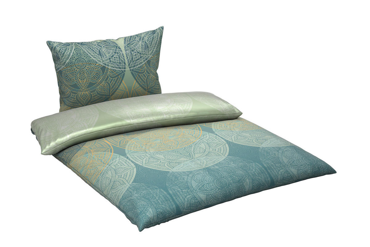 POSTELJNINA Neva 140/200 cm saten zelena  - zelena, Konvencionalno, tekstil (140/200cm) - Bio:Vio