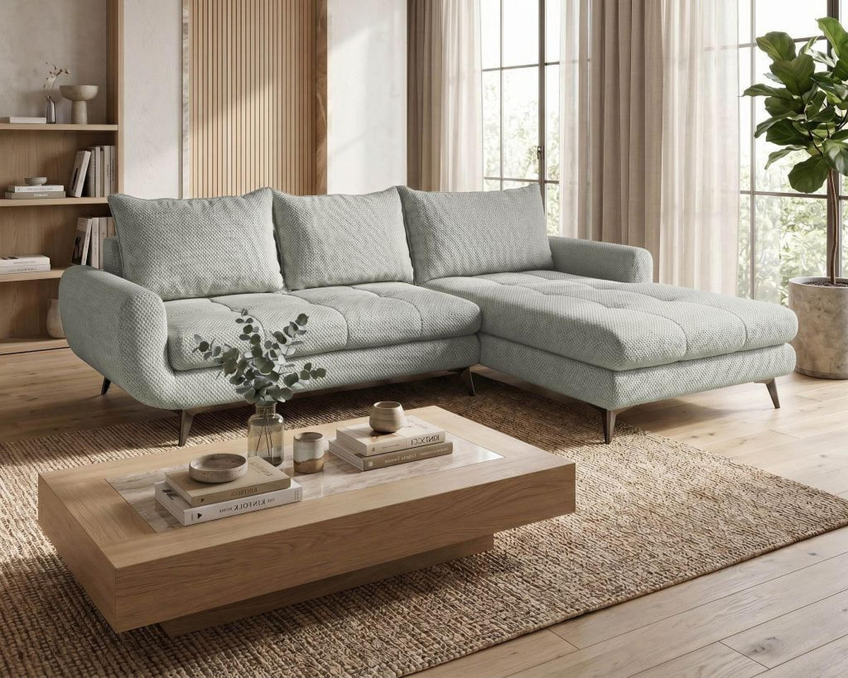 UGAONA GARNITURA bež  - bež/crna, Moderno, drvo (270/85/190cm) - Hom`in
