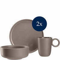 KOMBISERVICE ROMA 6-teilig  - Taupe, Konventionell, Keramik (25,00/26,00/22,50cm) - Leonardo