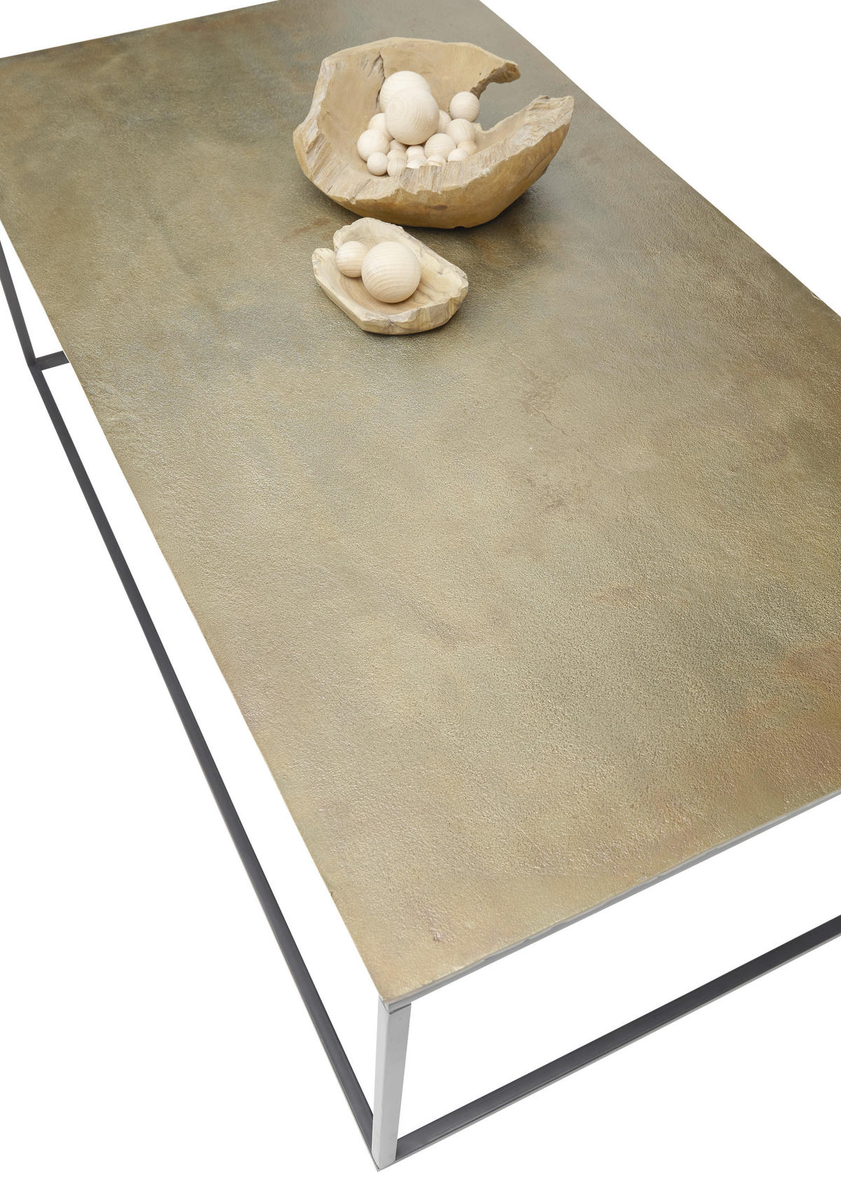 COUCHTISCH 110/61/41 cm rechteckig Goldfarben, Schwarz  - Goldfarben/Schwarz, KONVENTIONELL, Metall (110/61/41cm) - Modante