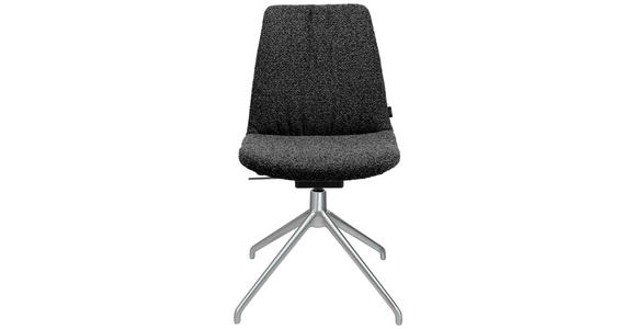 STUHL in Aluminium Flachgewebe Metall, Textil - Anthrazit/Alufarben, Design, Textil/Metall (46/81,5-84,5/55cm) - Johann Jakob