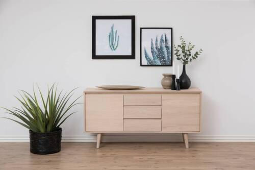 KOMMODE Nagano in 150/75/40 cm - Eiche Bianco/Naturfarben, Design, Holz/Holzwerkstoff (150/75/40cm) - MID.YOU