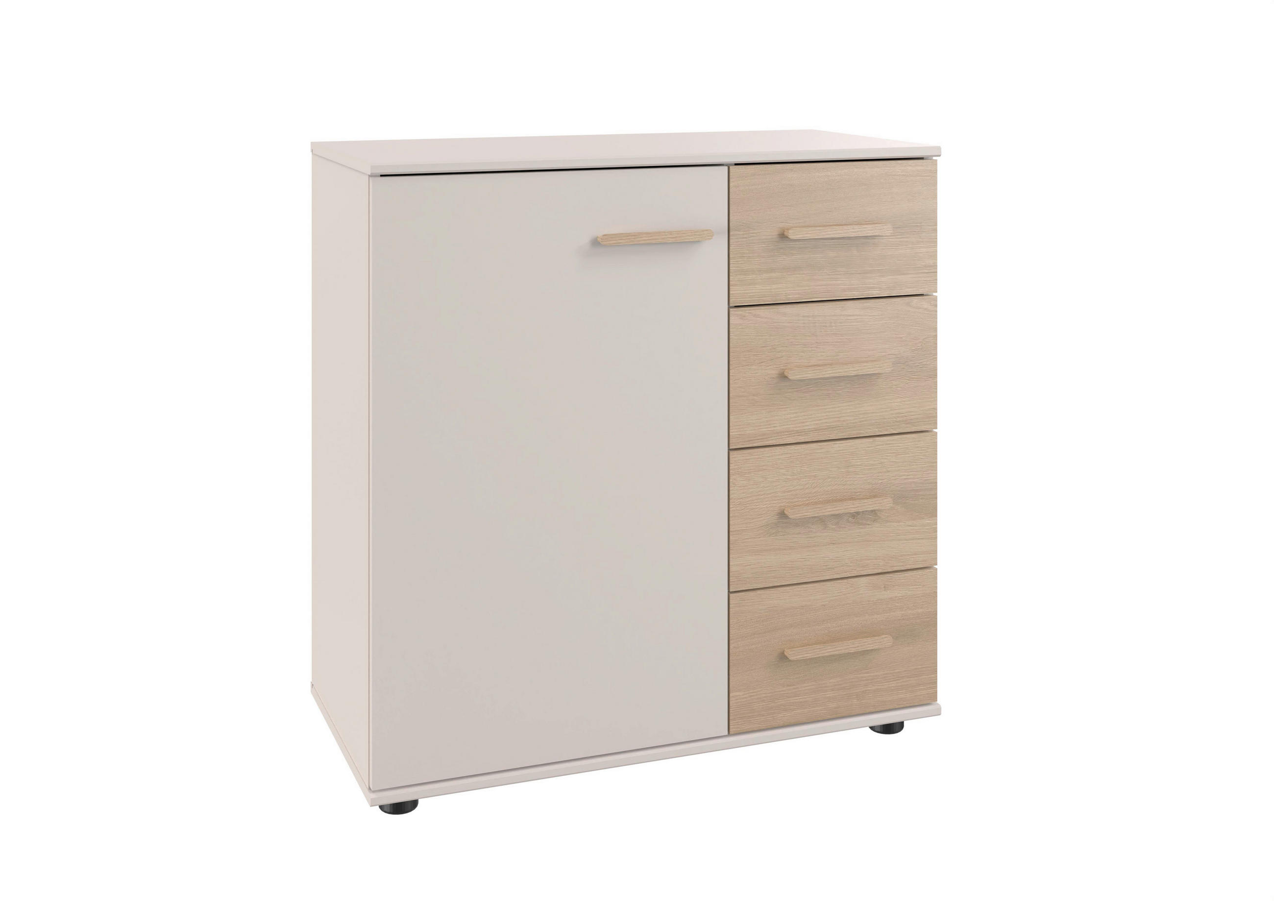 KOMODA S VRATIMA - kašmir/boja hrasta, Dizajnerski, pločasti materijal/plastika (81/83/41cm) - Xora