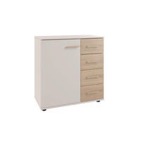 KOMODA S VRATIMA - kašmir/boja hrasta, Dizajnerski, pločasti materijal/plastika (81/83/41cm) - Xora