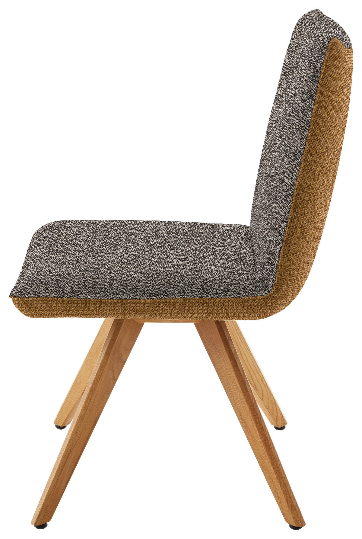 STUHL in Holz, Textil Dunkelbraun, Currygelb  - Currygelb/Eichefarben, Design, Holz/Textil (48/91/63cm) - Koinor