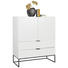 KOMODA, bílá - bílá/černá, Design, kov/kompozitní dřevo (100/120/45cm) - Ambia Home KOMODA, bílá - bílá/černá, Design, kov/kompozitní dřevo (100/120/45cm) - Ambia Home
