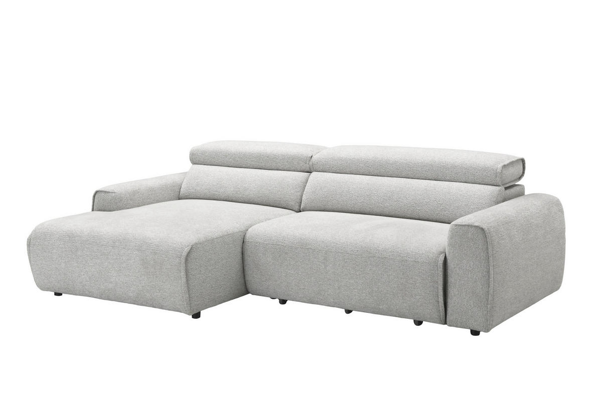 ECKSOFA  Chenille Beige  - Beige/Schwarz, Design, Kunststoff/Textil (160/258cm) - Livetastic