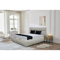 BOX KREVET     bela  - bela/crna, Moderno, metal/tekstil (160/200cm) - Carryhome