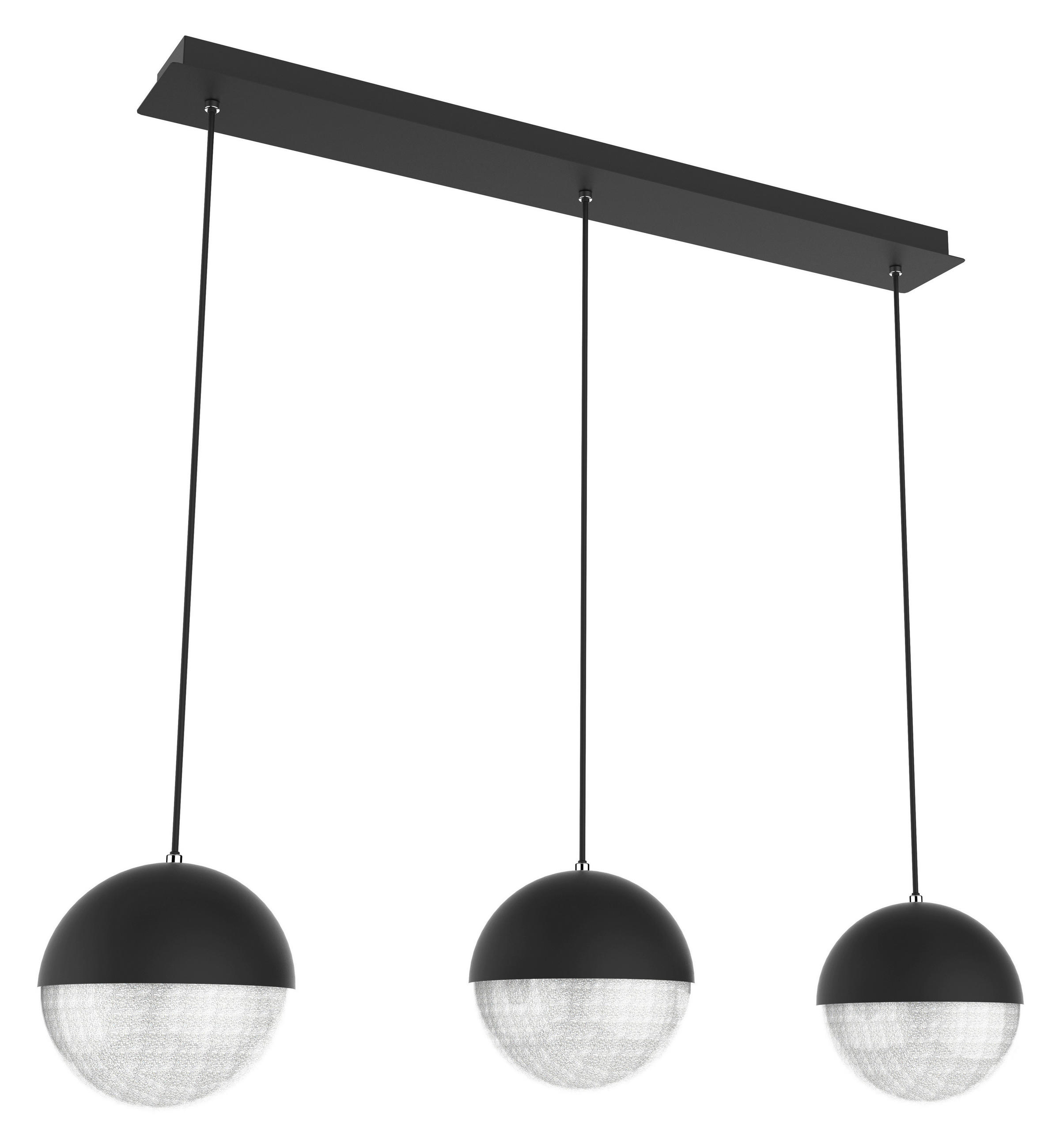 LED-PENDELLEUCHTE Furni 71/15/120 cm   - Schwarz, KONVENTIONELL, Metall (71/15/120cm)