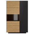 HIGHBOARD 91/141/40 cm  - Wildeiche/Anthrazit, Natur, Holz/Holzwerkstoff (91/141/40cm) - Dieter Knoll