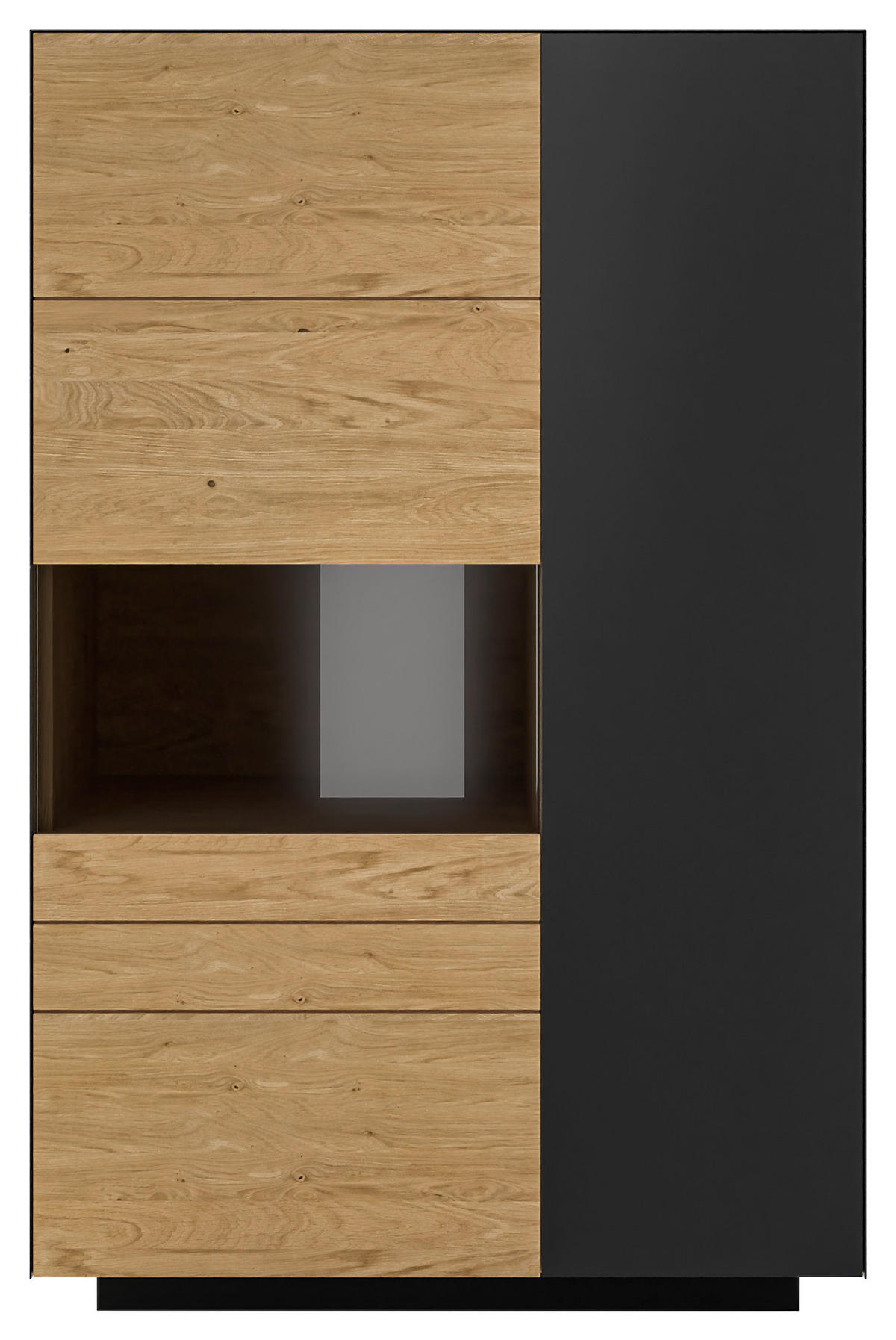 HIGHBOARD Celika Celika Anthrazit, Wildeiche  91/141/40 cm  - Wildeiche/Anthrazit, Natur, Holz/Holzwerkstoff (91/141/40cm) - Dieter Knoll