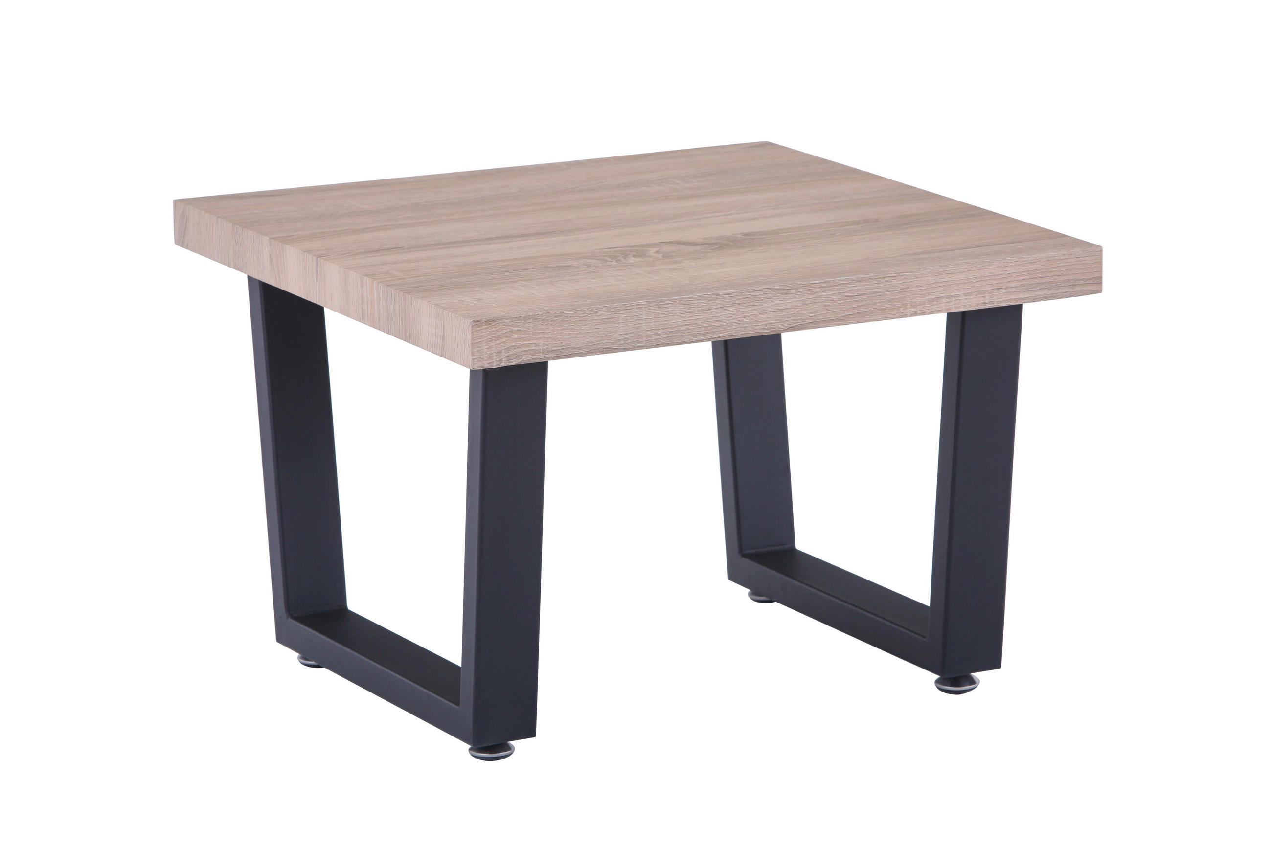 COUCHTISCH 60/60/40 cm quadratisch Naturfarben, Schwarz  - Schwarz/Naturfarben, Design, Holzwerkstoff/Metall (60/60/40cm) - Livetastic