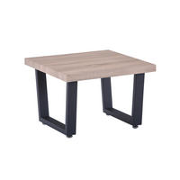 COUCHTISCH 60/60/40 cm quadratisch Naturfarben, Schwarz  - Schwarz/Naturfarben, Design, Holzwerkstoff/Metall (60/60/40cm) - Livetastic