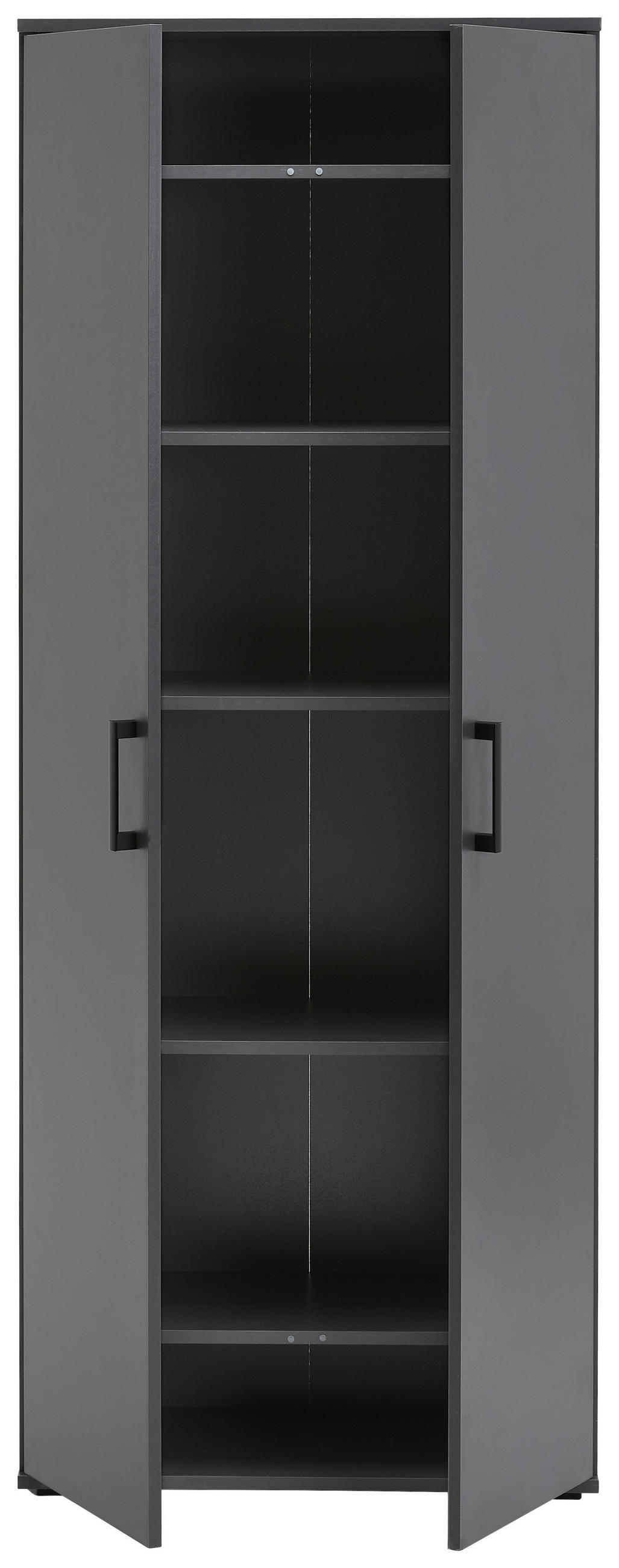 MEHRZWECKSCHRANK 70/178,9/33,4 cm  in Anthrazit  - Anthrazit/Schwarz, KONVENTIONELL, Holzwerkstoff/Kunststoff (70/178,9/33,4cm) - Xora