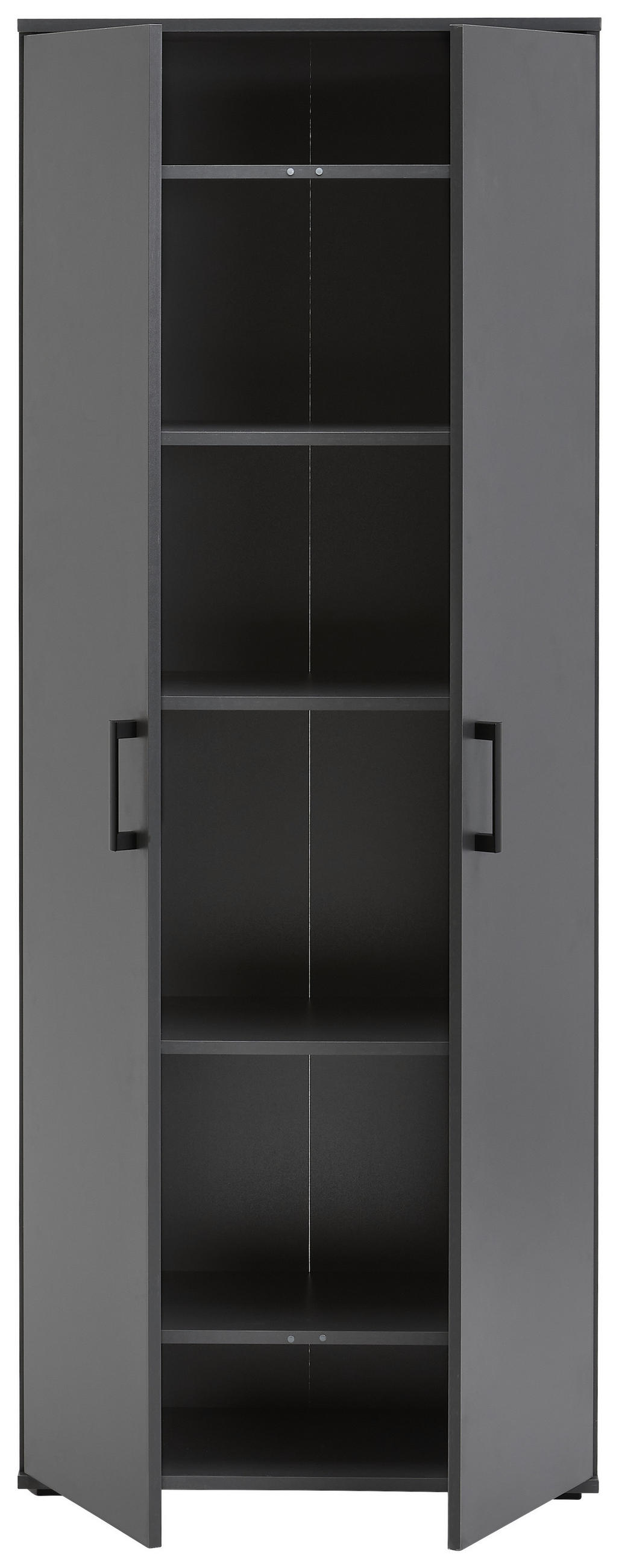 MEHRZWECKSCHRANK 70/178,9/33,4 cm  in Anthrazit  - Anthrazit/Schwarz, KONVENTIONELL, Holzwerkstoff/Kunststoff (70/178,9/33,4cm) - Xora