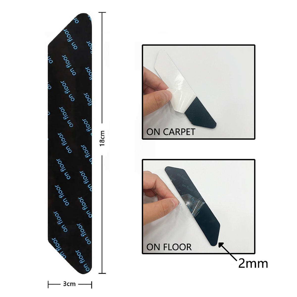 ANTIRUTSCHMATTE  - Schwarz, Basics, Textil (2.5/13/0.2cm) - Boxxx