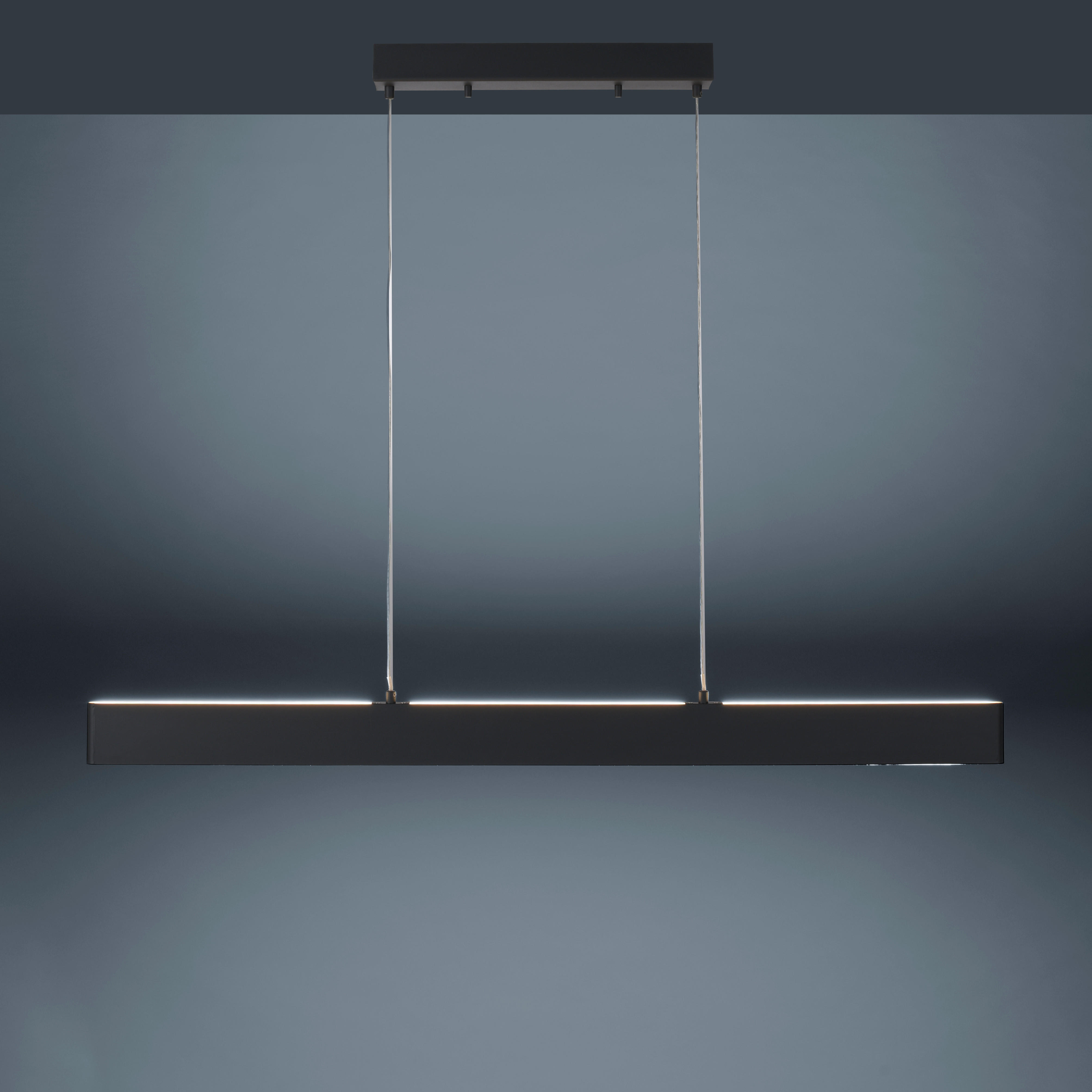 LED-HÄNGELEUCHTE  - Anthrazit, Design, Kunststoff/Metall (121/8/120cm)