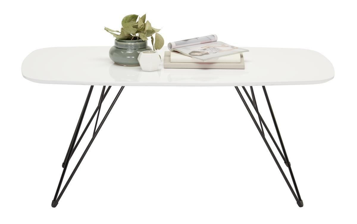 KLUB STOLIĆ crna, bijela  metal, drvni materijal  - bijela/crna, Design, drvni materijal/metal (110/60/46cm) - Carryhome