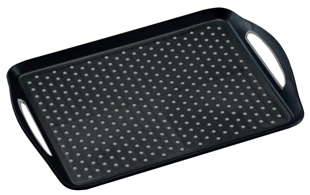 POSLUŽAVNIK ZA SERVIRANJE   45,5/32/4,5 cm           - crna, plastika (45,5/32/4,5cm) - Kesper