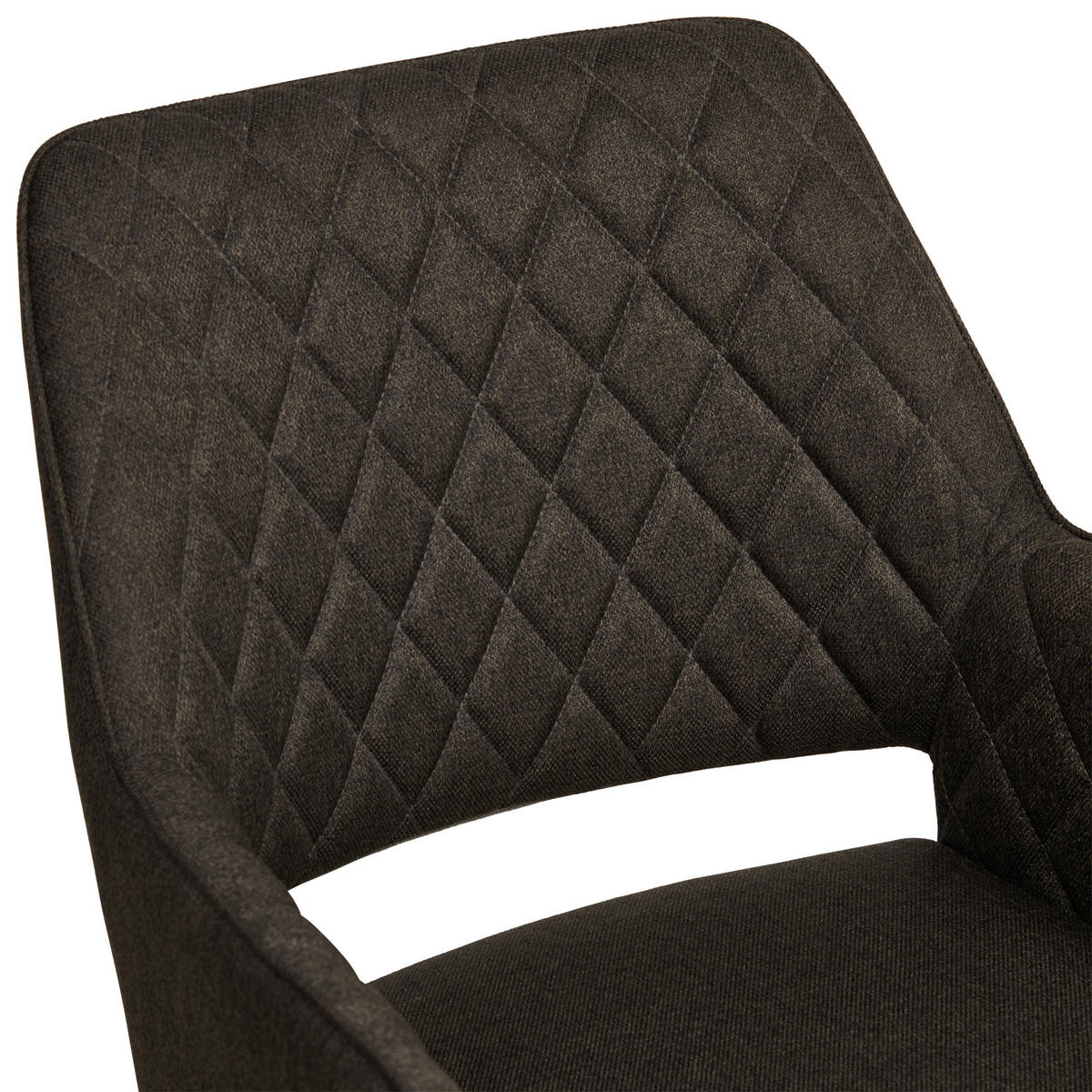 NASLANJAČ, les, kovina, tekstil črna, sivorjava  - črna/sivorjava, Konvencionalno, kovina/tekstil (57/85.5/60cm) - MID.YOU