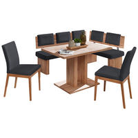 ECKBANKGRUPPE Textil, Holzwerkstoff Anthrazit, Eichefarben  - Eichefarben/Anthrazit, Konventionell, Holzwerkstoff/Textil - Cantus