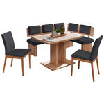 ECKBANKGRUPPE in Textil, Holzwerkstoff Anthrazit, Eichefarben  - Eichefarben/Anthrazit, KONVENTIONELL, Holzwerkstoff/Textil - Cantus