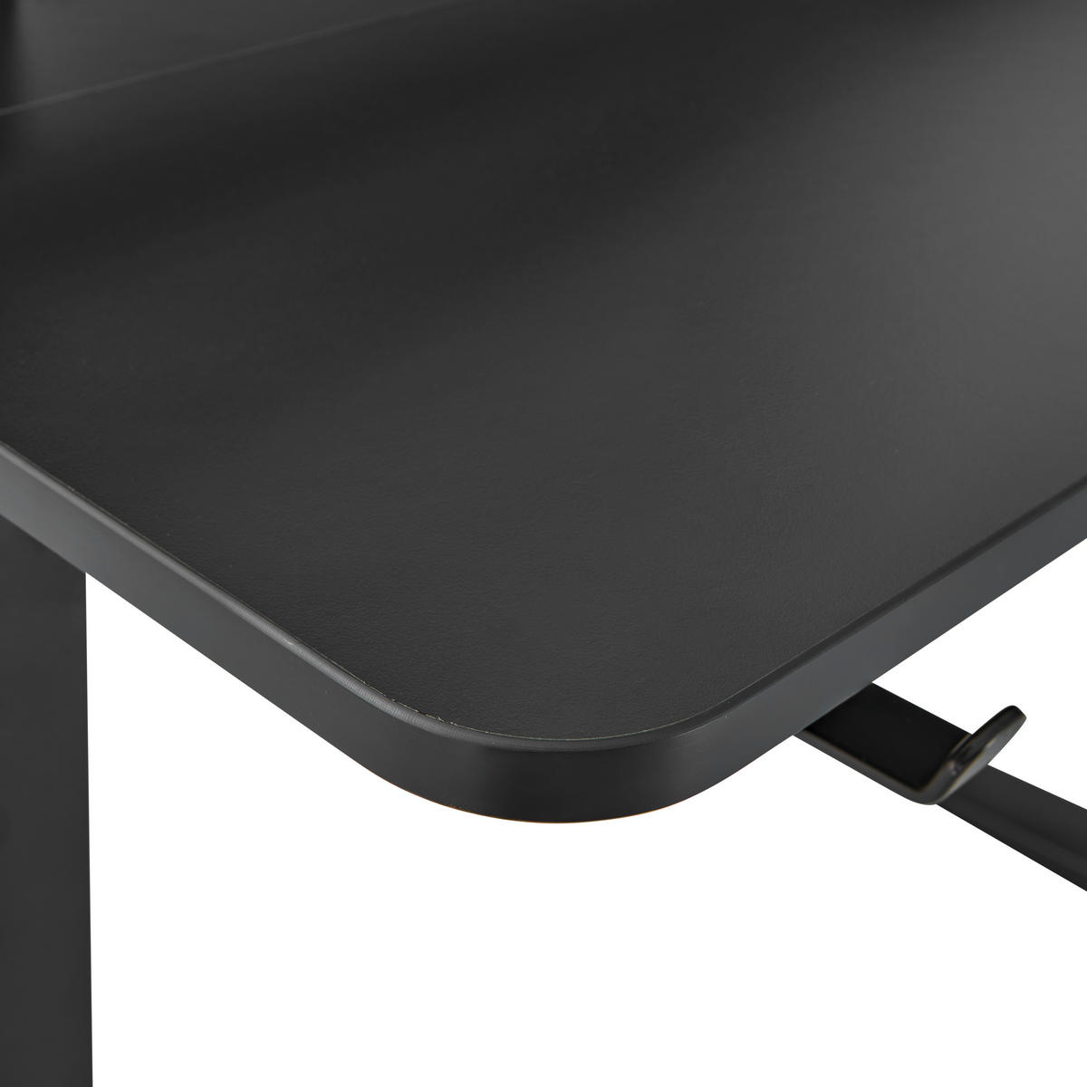 GAMING-TISCH Schwarz  - Schwarz, Modern, Holzwerkstoff/Kunststoff (120/75/120/60cm) - MID.YOU