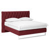 BOXSPRINGBETT 180/200 cm  in Rot  - Chromfarben/Rot, KONVENTIONELL, Textil/Metall (180/200cm) - Joop!