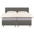BOXSPRINGBETT 200/200 cm INKL. Matratze, Topper - Chromfarben/Grau, KONVENTIONELL, Leder/Metall (200/200cm) - Esposa