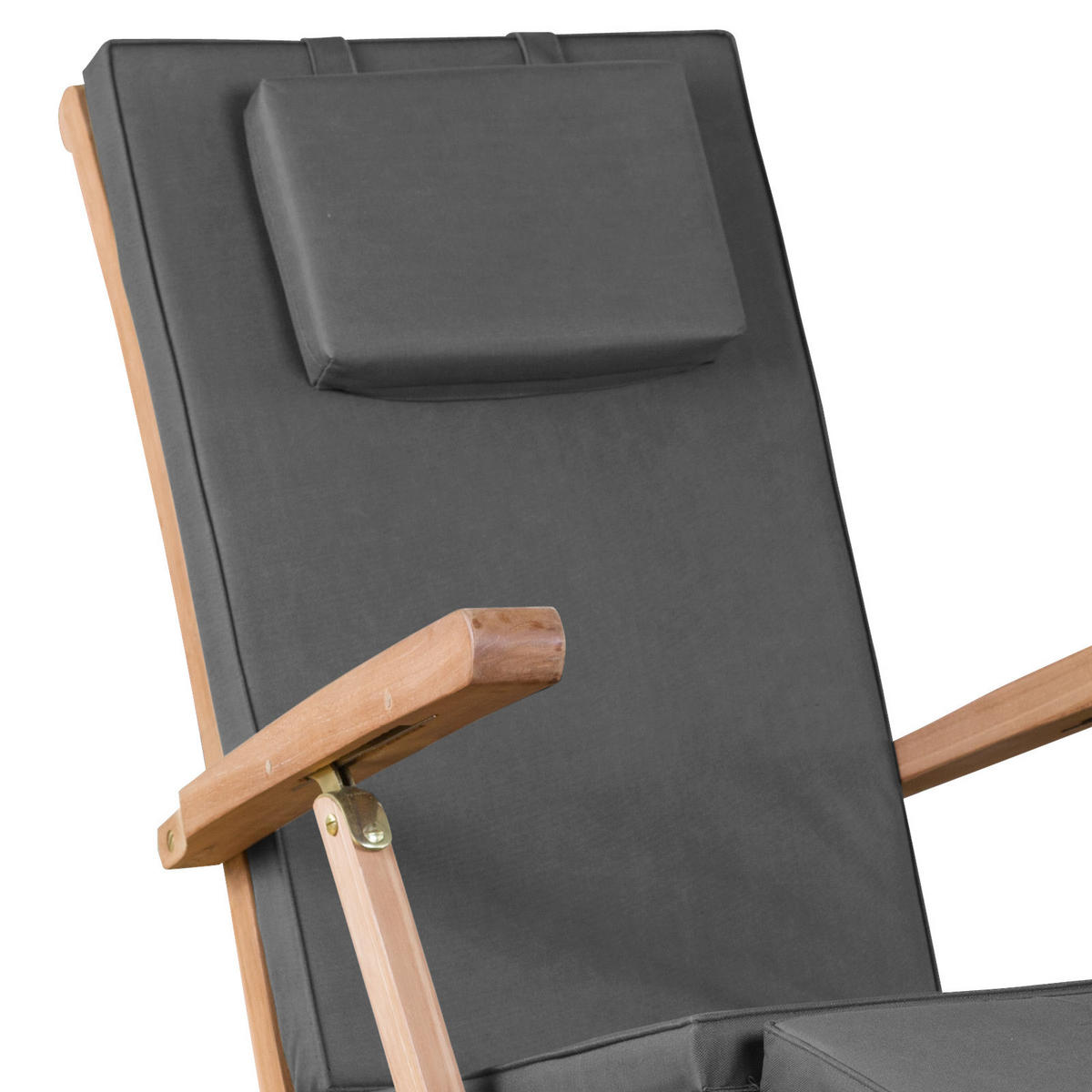 BÄDERLIEGE 60/93/170 cm  - Grau/Teakfarben, Basics, Holz (60/93/170cm)