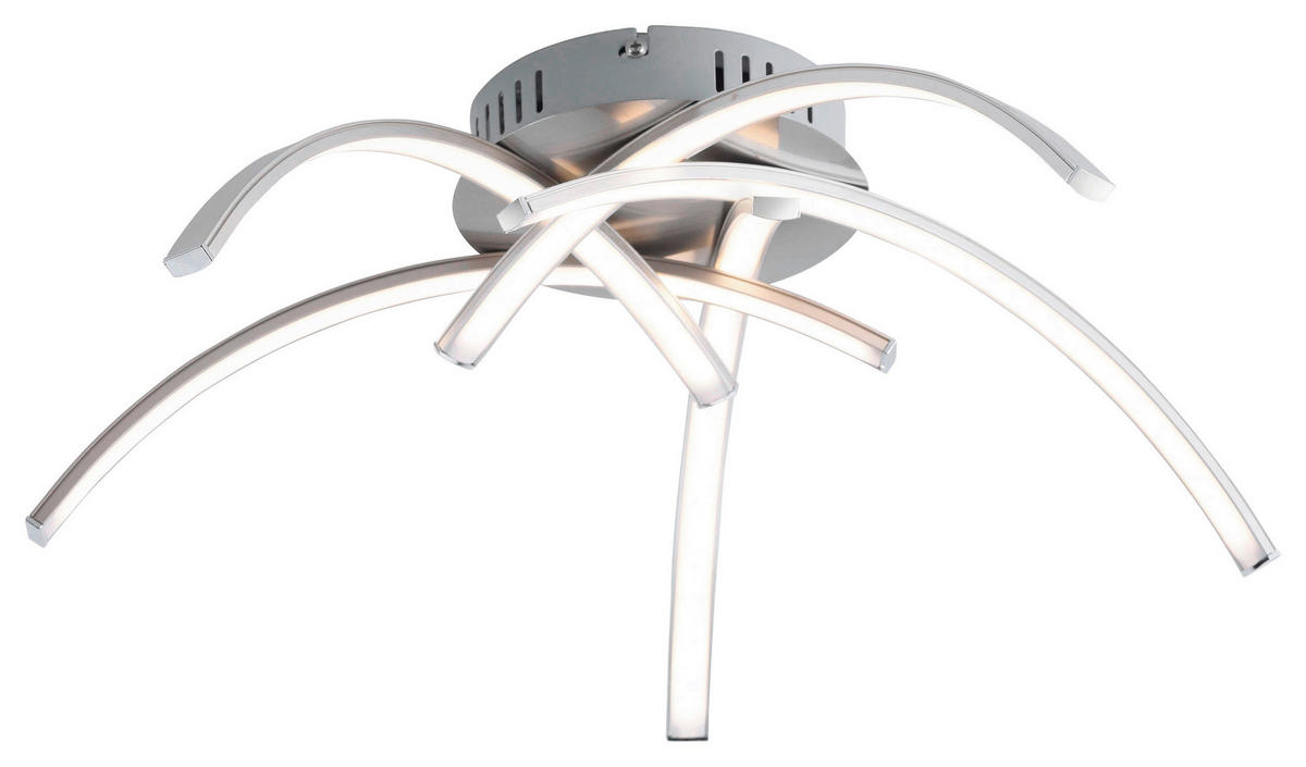 PLAFONIERĂ CU LED - argintiu, Design, plastic/metal (47/14cm)