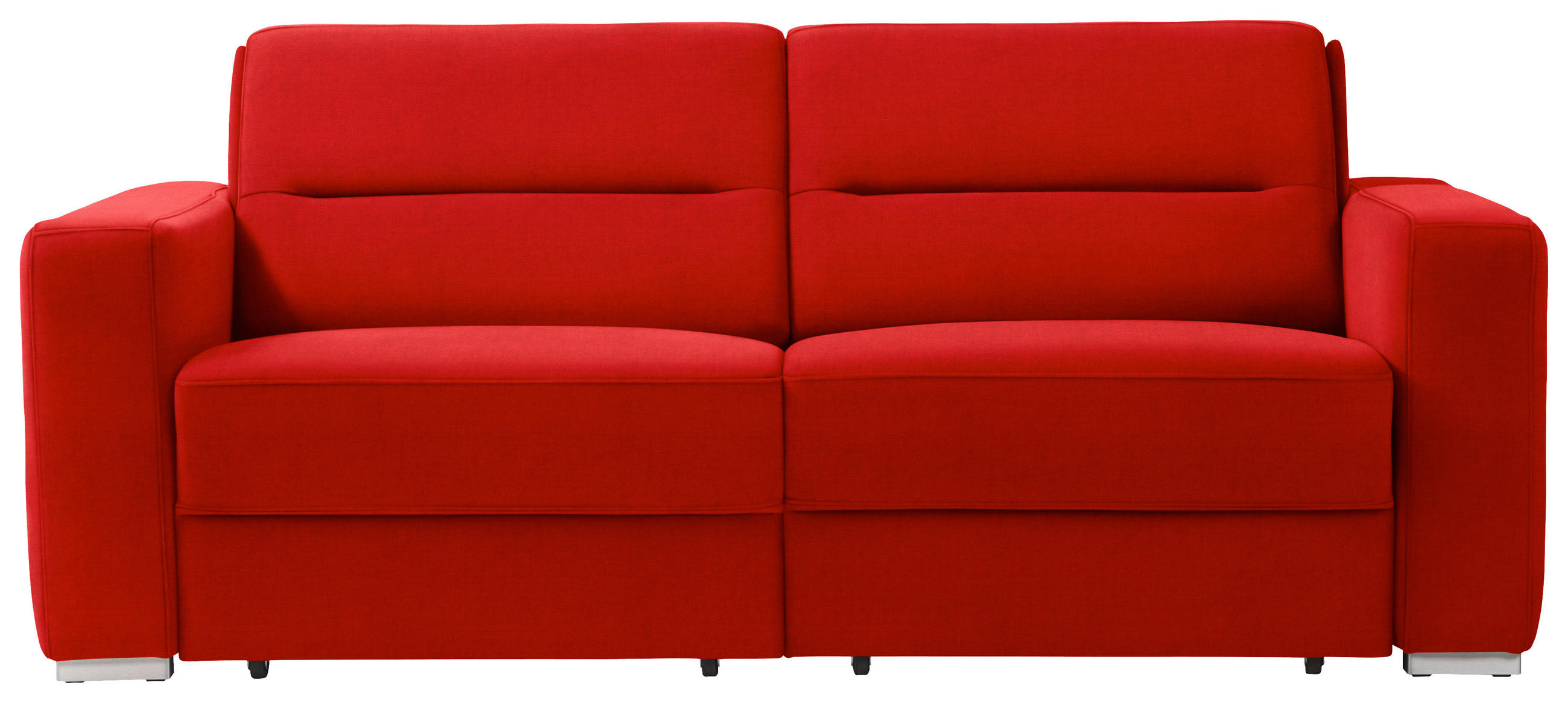 SCHLAFSOFA  in Rot  - Rot, KONVENTIONELL, Textil/Metall (202/86/92cm) - Sedda