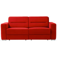SCHLAFSOFA  in Rot  - Rot, KONVENTIONELL, Textil/Metall (202/86/92cm) - Sedda