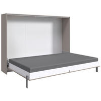 KLAPPBETT 140/200 cm,  in  in Grau, Weiß, Sahara,  - Weiß/Grau, Design, Holz/Metall (140/200cm) - Carryhome