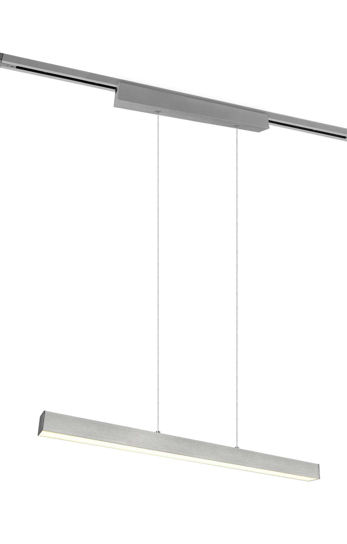 SCHIENENSYSTEM-HÄNGELEUCHTE - Nickelfarben, Design, Metall (90/180/5cm) - Trio Leuchten