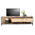 TV-ELEMENT Anthrazit, Eichefarben  215/57/46 cm  - Eichefarben/Anthrazit, Design, Holzwerkstoff/Metall (215/57/46cm) - Carryhome