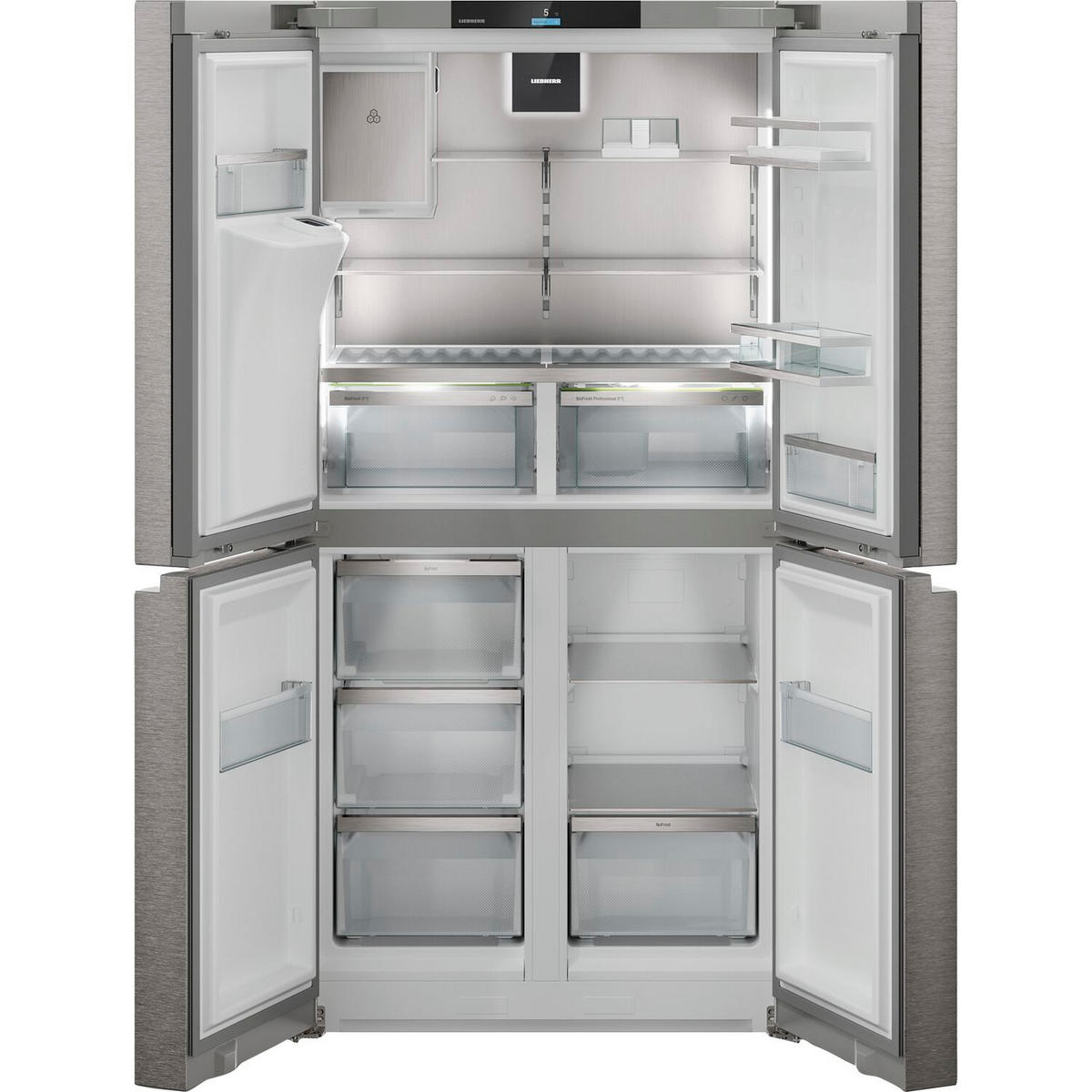 FRENCH-DOOR MBSDDI9058  - Silberfarben, Basics, Glas/Metall (90,6/180,5/74,5cm) - Liebherr