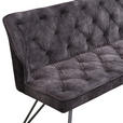 SITZBANK 157/85/59 cm  in Anthrazit, Schwarz  - Anthrazit/Schwarz, Design, Textil/Metall (157/85/59cm) - Carryhome