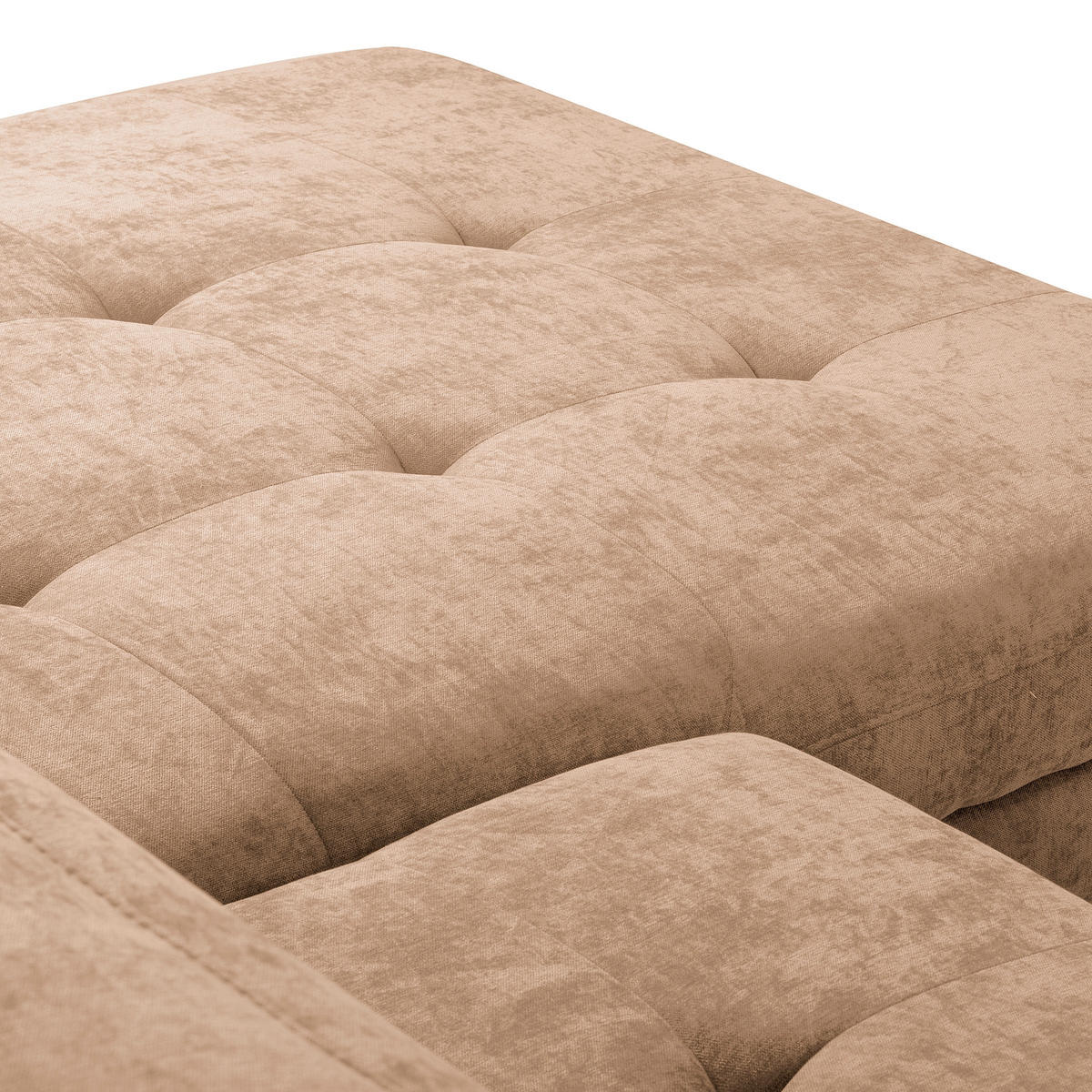 ECKSOFA  Webstoff Rotbraun  - Rotbraun/Schwarz, Design, Textil/Metall (268/195cm) - Livetastic