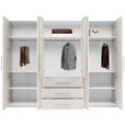 KLEIDERSCHRANK 294/219/59 cm,  in Kaschmir, 6-türig  - Kaschmir/Alufarben, KONVENTIONELL, Holzwerkstoff/Metall (294/219/59cm) - Carryhome