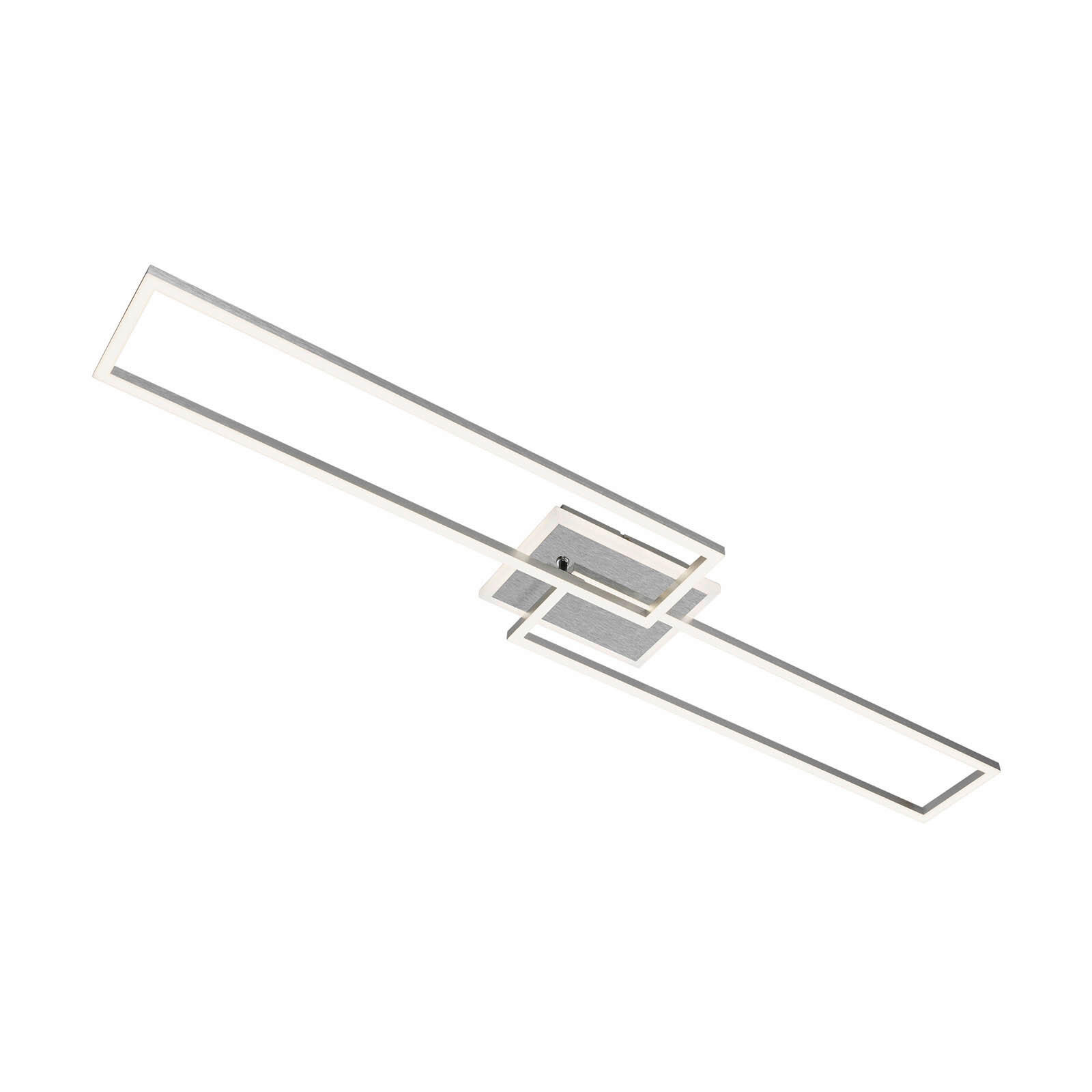 LED MENNYEZETI LÁMPA - alumínium színű, Basics, műanyag/fém (110/7,8/24,8cm)