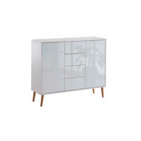 KOMMODE Mailand Typ 11 + HF  in 105,5/86/33 cm  - Weiß Hochglanz/Weiß, MODERN, Holz/Holzwerkstoff (105,5/86/33cm) - MID.YOU