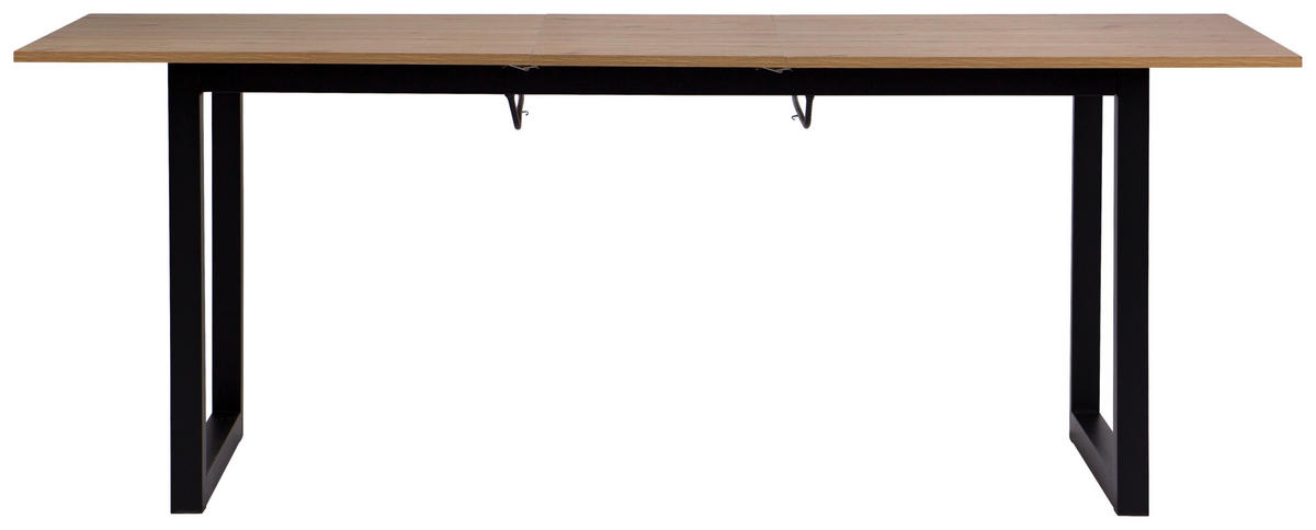 ESSTISCH in Metall, Holzwerkstoff  - Schwarz/Eiche Artisan, KONVENTIONELL, Holzwerkstoff/Metall (160-200/76/90cm) - MID.YOU