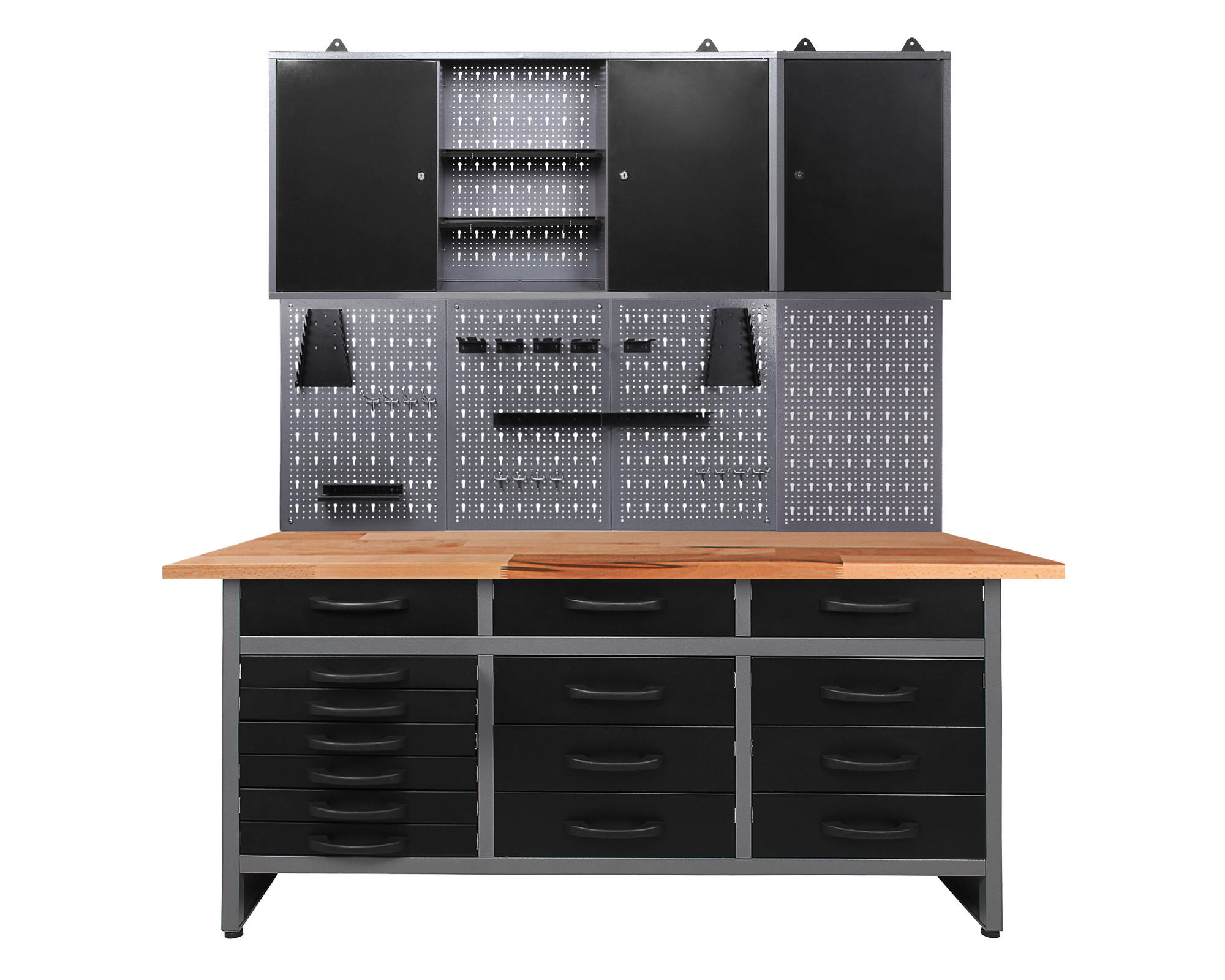 XXXLutz Werkbankset Anthrazit, Grau 160x205x60 cm