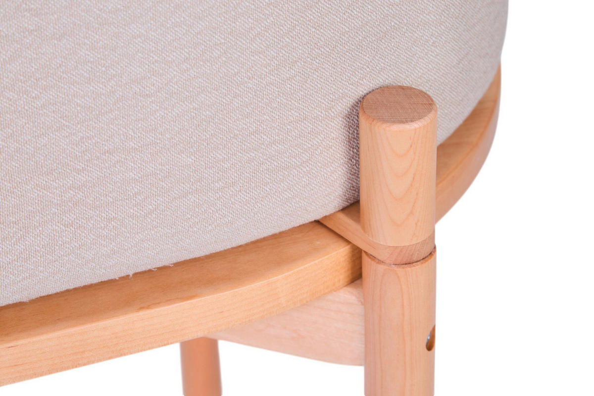 WIEGE Leinen   - Beige/Birkefarben, Basics, Holz/Kunststoff (81/79/49cm) - Childhome