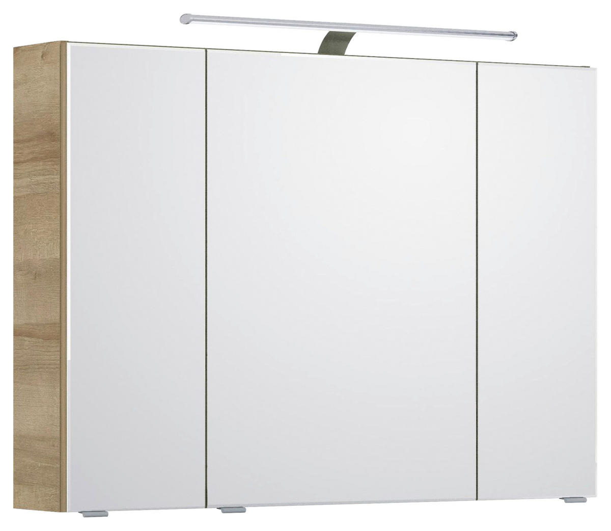 SPIEGELSCHRANK 98/70,3/17 cm  - Chromfarben/Eichefarben, KONVENTIONELL, Glas/Holzwerkstoff (98/70,3/17cm) - Pelipal